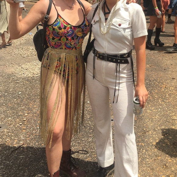 GOLD DISCO TASSEL SKIRT✨ - Picture 5 of 6